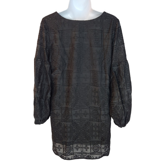 Capulet Dress Womens Small V Neck Shift Mini Textured - Picture 3 of 12